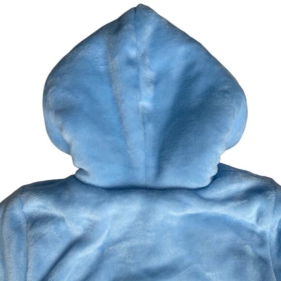 Disney Princess Sherpa Lined Jacket Girls 5 Light Blue Pink Gold Hood Winter SEE - Picture 11 of 13